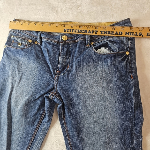 Pepe Jeans London Skinny Jeans Women’s 30 medium blue Wash gold accent buttons - Picture 4 of 15